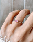 Pink Heart Cut Sapphire Ring