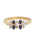 Secret Poison Diamond and Sapphire Ring with Natural Diamonds