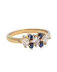 Secret Poison Diamond and Sapphire Ring with Natural Diamonds