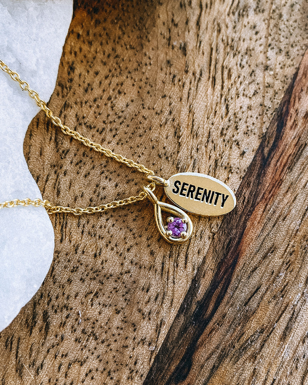 Serenity Necklace with Purple Amethyst