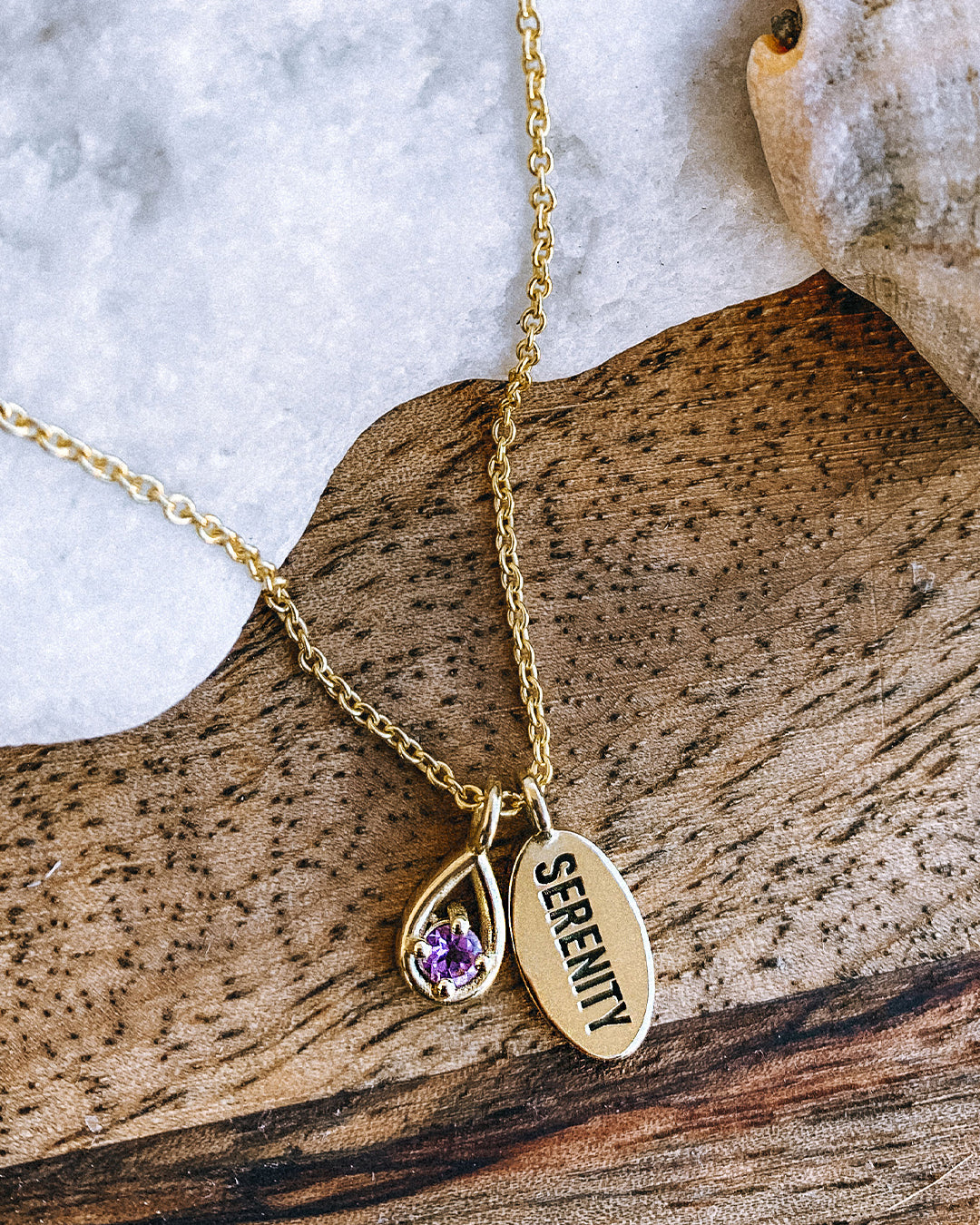 Serenity Necklace with Purple Amethyst