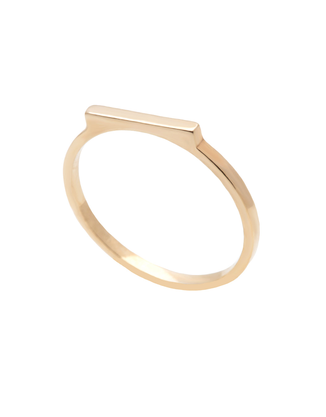 A dainty 14k yellow gold stackable ring.